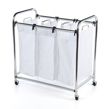 Landva 3 Section Plated Heavy Duty Laundry Sorter